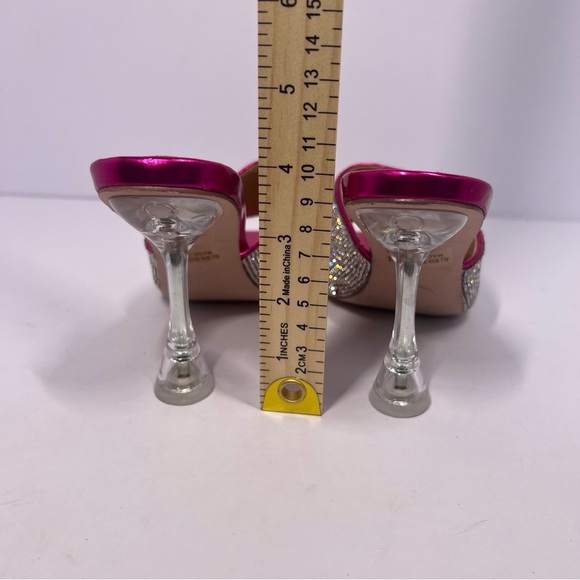 Chase + Chloe Pink and Silver Glitter Heels Size 6.5 - Picture 8 of 9